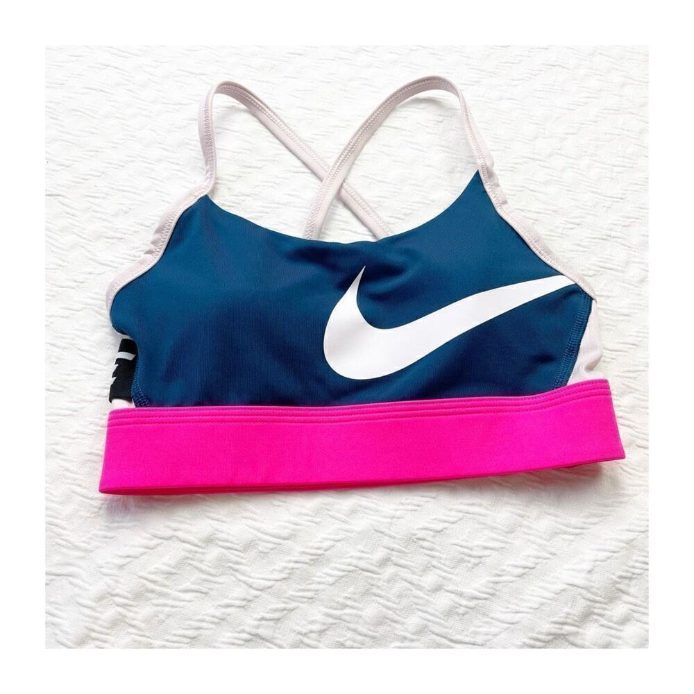 Buy 1 get 1 free Nike Dri fit blue pink sports bra Strappy Racerback